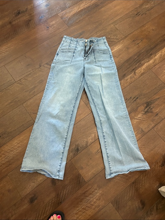 Altar'd State Denim - Altar'd State Light Blue High-Rise Wide Leg Jeans